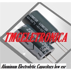 Capacitor Eletrolitico LOW ESR, Alta freqüência de baixa impedância RADIAL 105°C,Aluminum Electrolytic Capacitors LOW ESR - Varios. - 1000µF / 25Volts - Cap Low ESR Electrolytic 105°c Ø13Mm X 25Mm